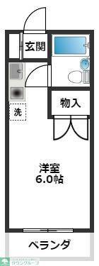 AIKAWAマンション(ワンルーム/4階)の間取り写真