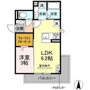 RAUM Y(1LDK/2階)の間取り写真