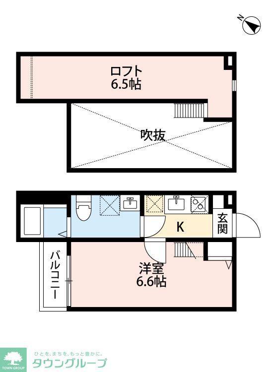 TRISTINA柏(1K/1階)の間取り写真