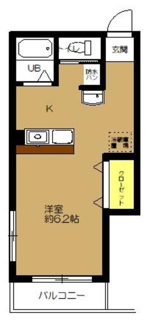 登美屋ビル(ワンルーム/3階)の間取り写真