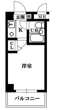 アーバンコート南行徳II(1K/3階)の間取り写真