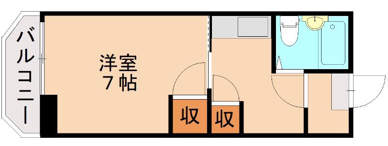 デイズマンション(1K/8階)の間取り写真