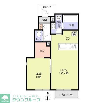 アーバンヒルズ(1LDK/1階)の間取り写真