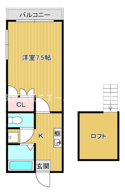 サニーコート中山III(1K/1階)の間取り写真