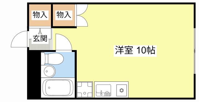 コーポラスタナカ(ワンルーム/3階)の間取り写真