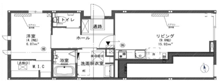 EDITION本蓮沼(1LDK/1階)の間取り写真