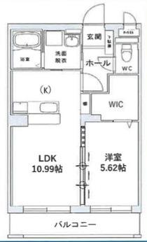 SOLID HATAKENAKA(1LDK/5階)の間取り写真