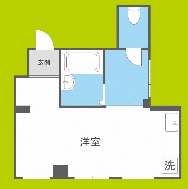 ヴィラナリー西三国(ワンルーム/2階)の間取り写真