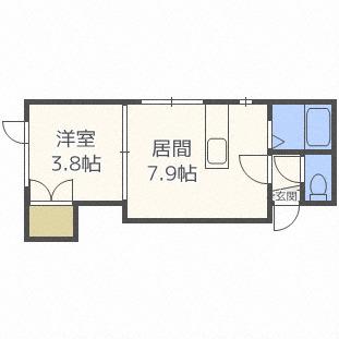 アーバンコートY・T(1LDK/2階)の間取り写真