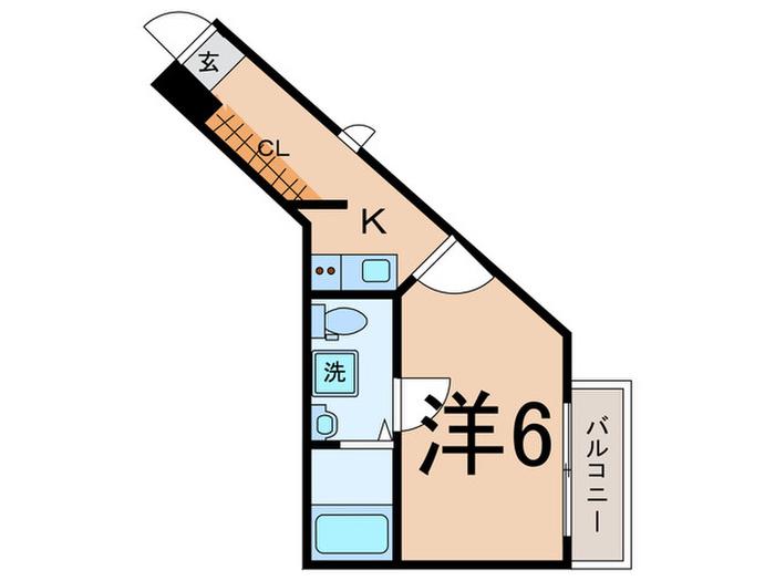 ルアール(1K/2階)の間取り写真