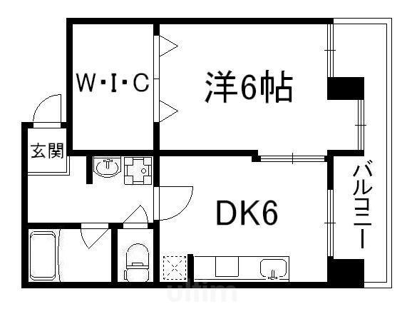 サンハイツまつばら(1DK/2階)の間取り写真