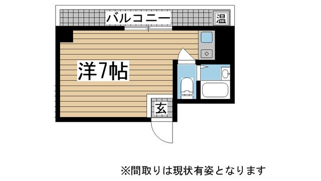 コーポ春日野(ワンルーム/5階)の間取り写真