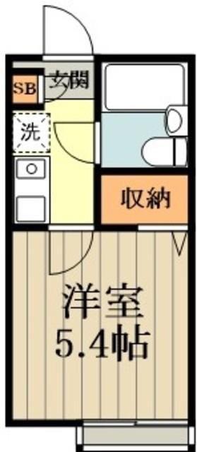 OZ壱番街(1K/2階)の間取り写真