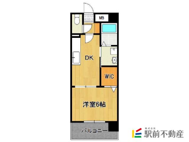 ニューガイアリルーム九大病院前(1DK/3階)の間取り写真