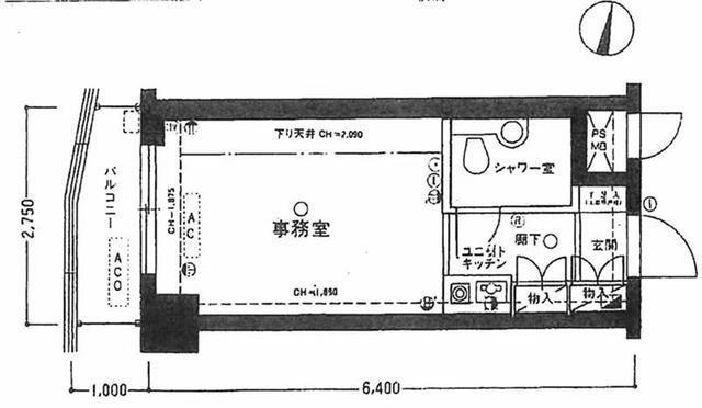 ライオンズマンション西小岩第3(ワンルーム/5階)の間取り写真
