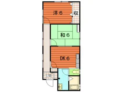 リゼ行永(2DK/2階)の間取り写真