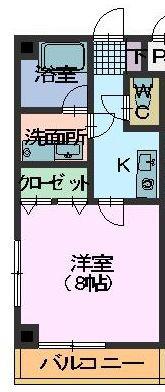 ドエル白土(1K/3階)の間取り写真