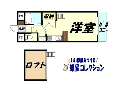 ベルガ清水(ワンルーム/8階)の間取り写真