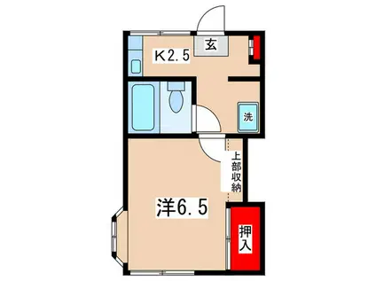 ペアシティ日吉 A棟(1K/2階)の間取り写真