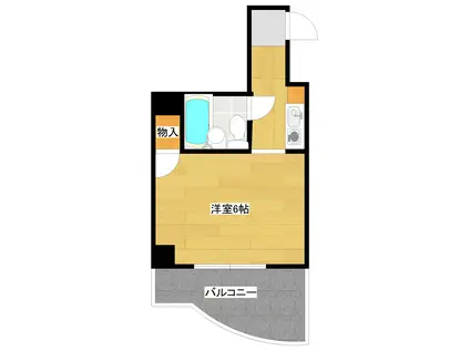 西谷第六ビル(ワンルーム/5階)の間取り写真