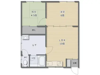 ピアマリオット(2LDK/2階)の間取り写真