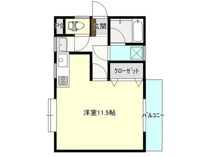 セントラルハウス鳥居B(ワンルーム/2階)の間取り写真