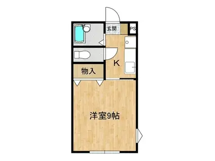 プロスター梅香(1K/1階)の間取り写真