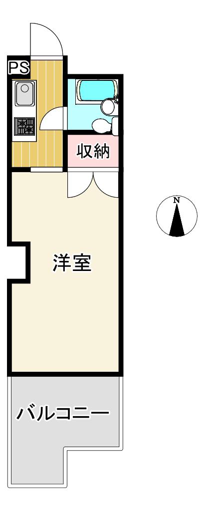 サンシャイン西条(1K/5階)の間取り写真