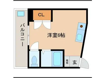 グランベール北九大前(ワンルーム/6階)の間取り写真