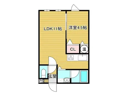 ヴァンドーム青葉(1LDK/4階)の間取り写真