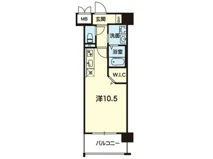 グランジュールII(ワンルーム/11階)の間取り写真