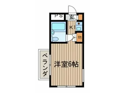 レジェンド調布(ワンルーム/2階)の間取り写真