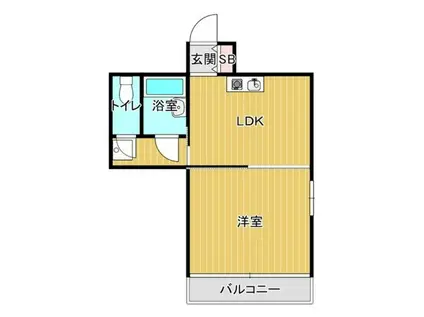 サフランマンション(1LDK/5階)の間取り写真