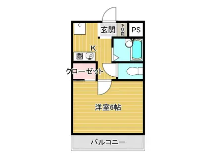 エトワール西神戸(1K/3階)の間取り写真