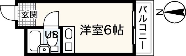 清水ビル(ワンルーム/5階)の間取り写真