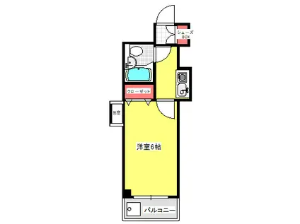 ニュー八景コープ(1K/2階)の間取り写真