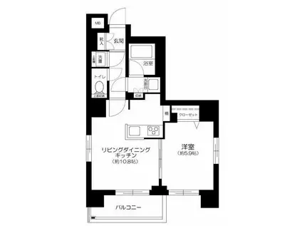 西日暮里フラッツ(1LDK/5階)の間取り写真