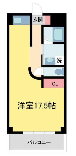 マンション神楽I(ワンルーム/3階)の間取り写真