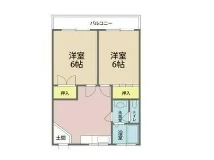 第二三和ビル(2LDK/3階)の間取り写真