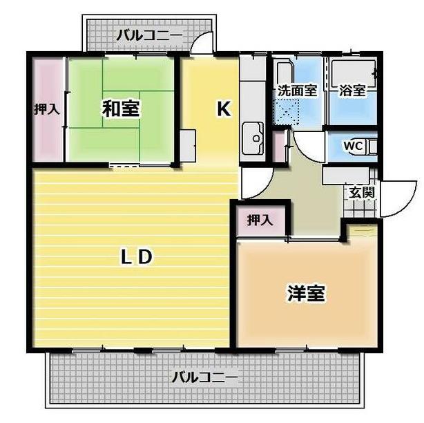 京都東山409棟(2LDK/5階)の間取り写真