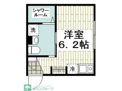 リアン三春台(ワンルーム/1階)の間取り写真