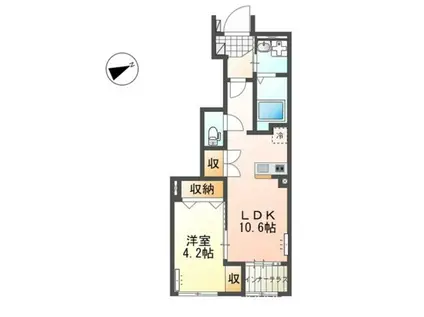 LIVE・DELIGHT(1LDK/1階)の間取り写真