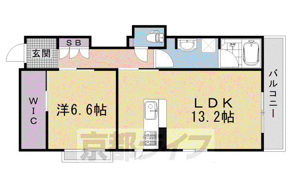 シャーメゾン西ノ京(1LDK/2階)の間取り写真