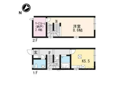 ミナミ大路ハイツ(1DK/1階)の間取り写真