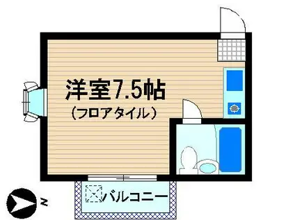 メゾン33(ワンルーム/2階)の間取り写真