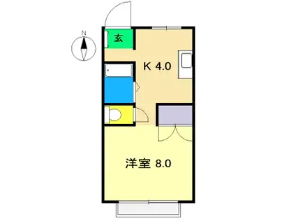 白竜マンション(ワンルーム/3階)の間取り写真