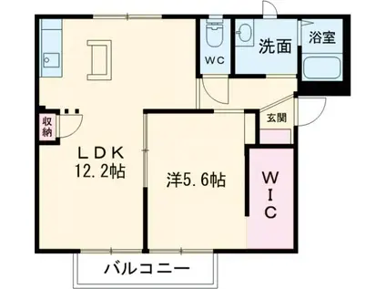 ラブリーコーポ(1LDK/2階)の間取り写真