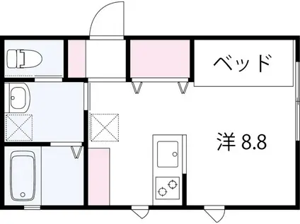 SUMICA/大学南(1LDK/1階)の間取り写真