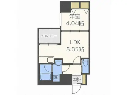 プレジオ本町(1LDK/10階)の間取り写真