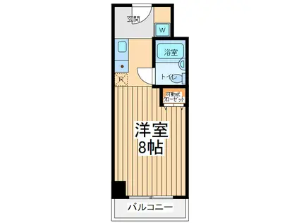 ガーデンヒルズ聖蹟桜ヶ丘(ワンルーム/2階)の間取り写真